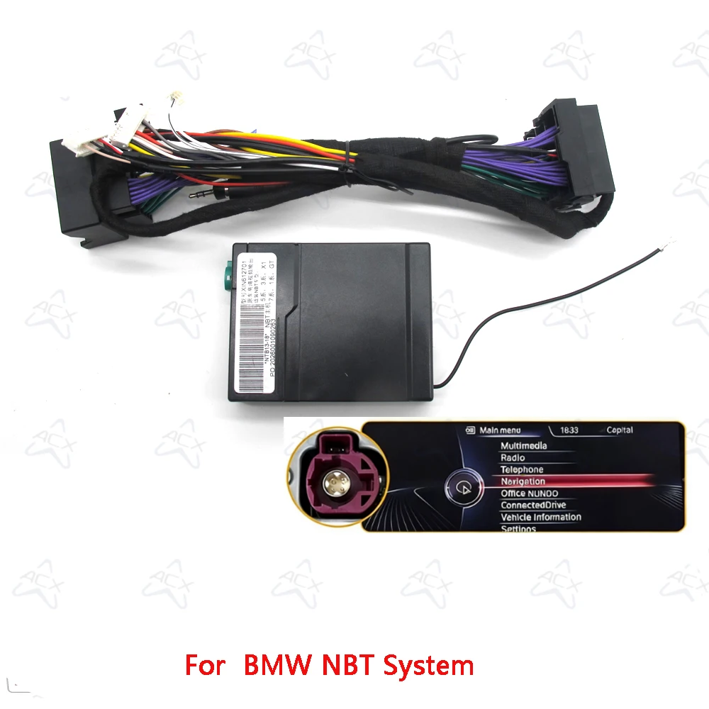Car Radio Wiring Cable For BMW NBT CCC CIC EVO System 16Pin Harness Adapter With CANBUS Box 2DIN Head Unit Stereo Plug