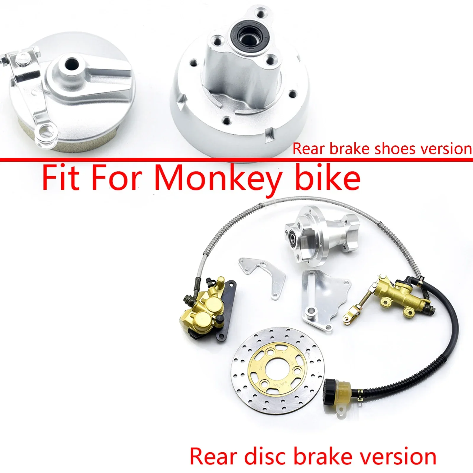

Aluminum wheel hub with brake shoes brake disc version front or rear for Honda Trail mini Trail Bike motorcycle Bike monkey Z50