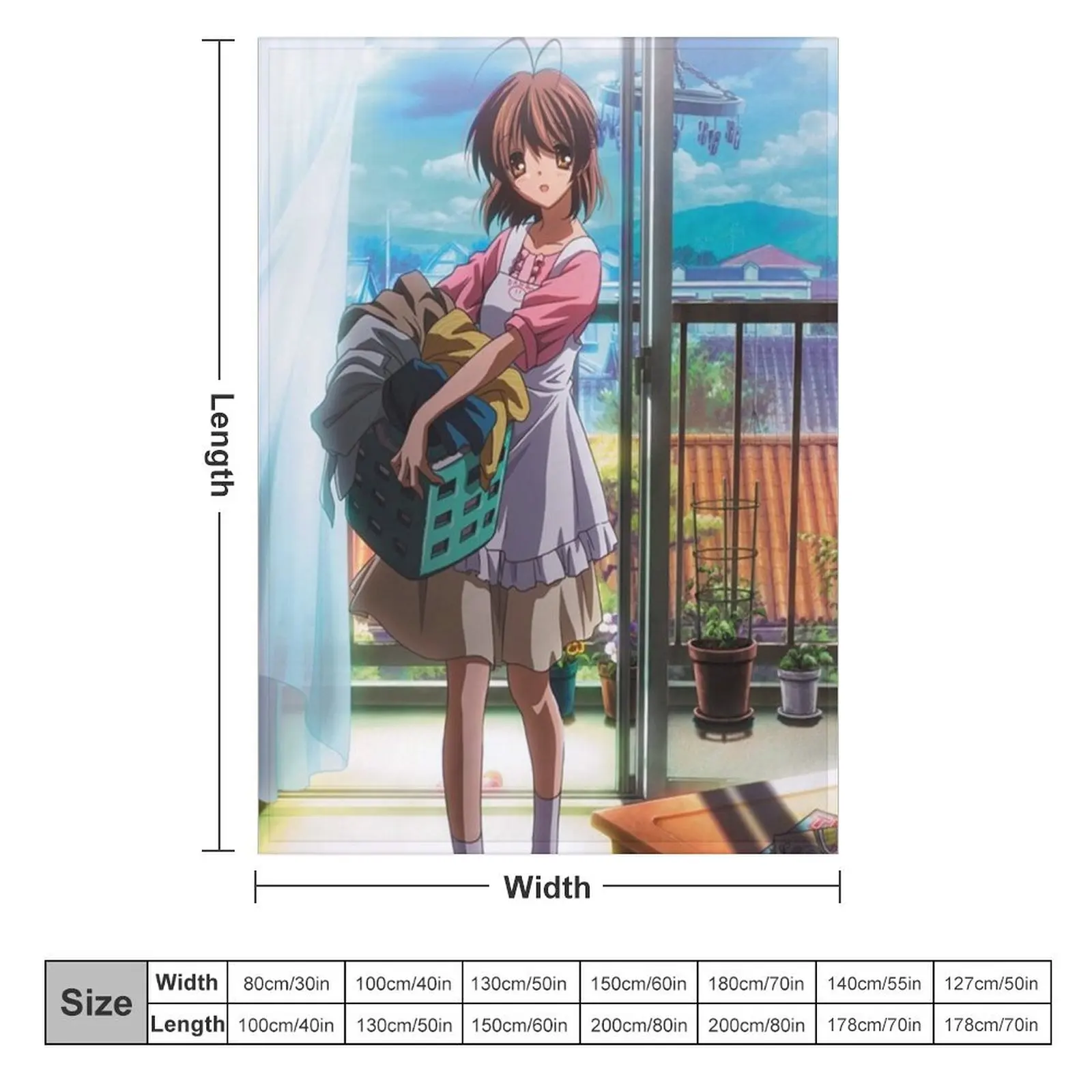 Clannad - After Story Throw Blanket Multi-Purpose Sofas Weighted Bed covers Blankets