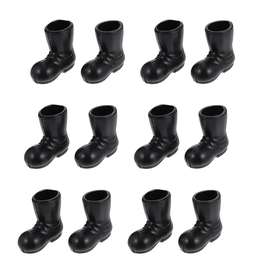 

12 Pcs Christmas Boots Model Ornaments Mini Snowball Plastic Dollhouse Decor Child Xmas