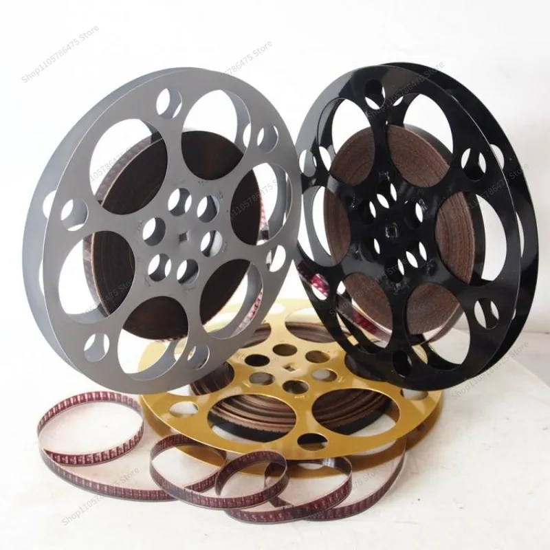 For Nostalgic Old Movie Film 16mm Film Clip, New Iron Sheet Wheel Plate, Including Decorative Ornament Props