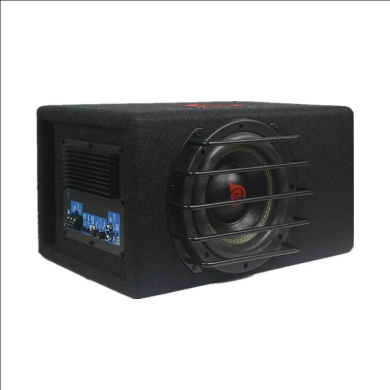 10-inch Ultra-thin Aluminum Car Subwoofer 800W RMS Power 50-150Hz Frequency Range Rechargeable Battery 12-24V Customizable OEM