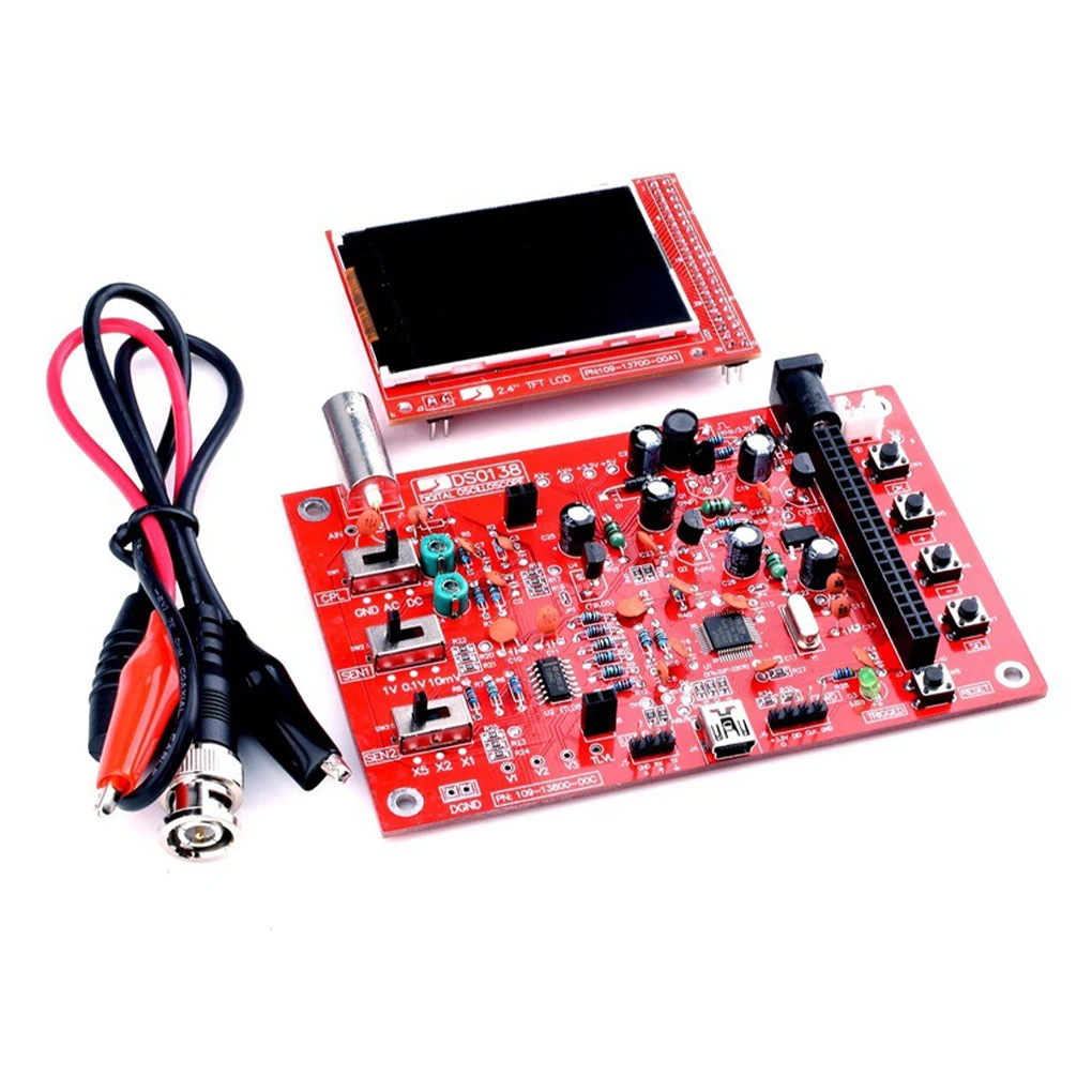 3 Modes Digital Display Oscilloscope Square Waveform 1Msa/s 200Khz 2.4-inch Generator Develop Board Measuring Device