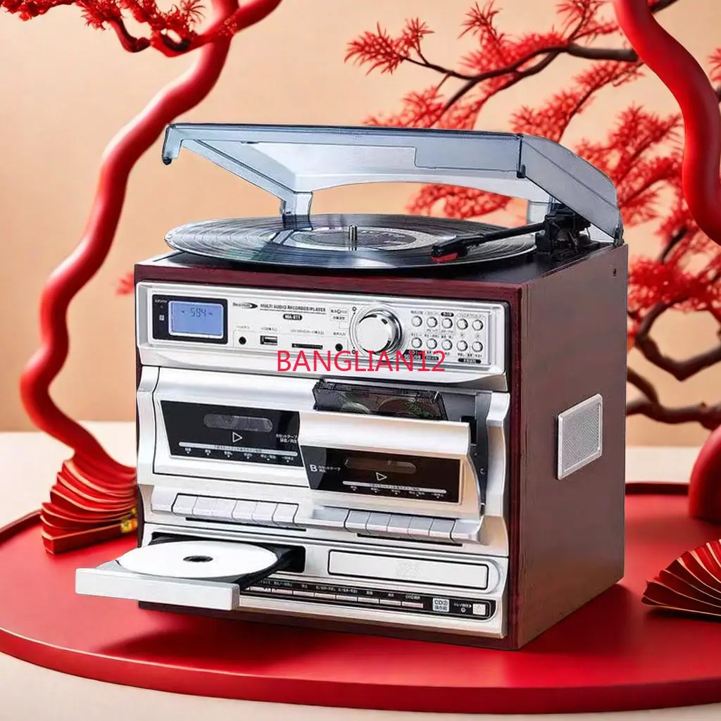Gramophone, vinyl record player, Bluetooth, old radio.