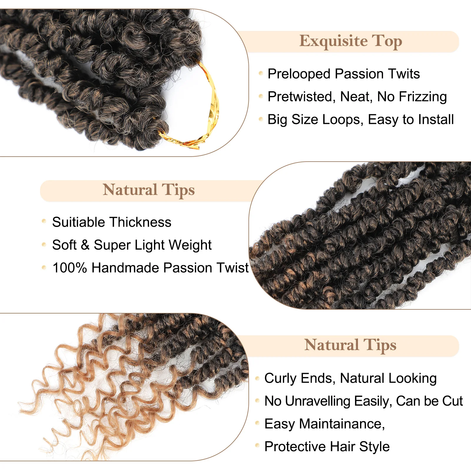 Passion Twist Crochet Hair Pre-twisted Short Passion Twist Hair Pre Looped Curly Passion Twists Synthetic Braids Hair Extension