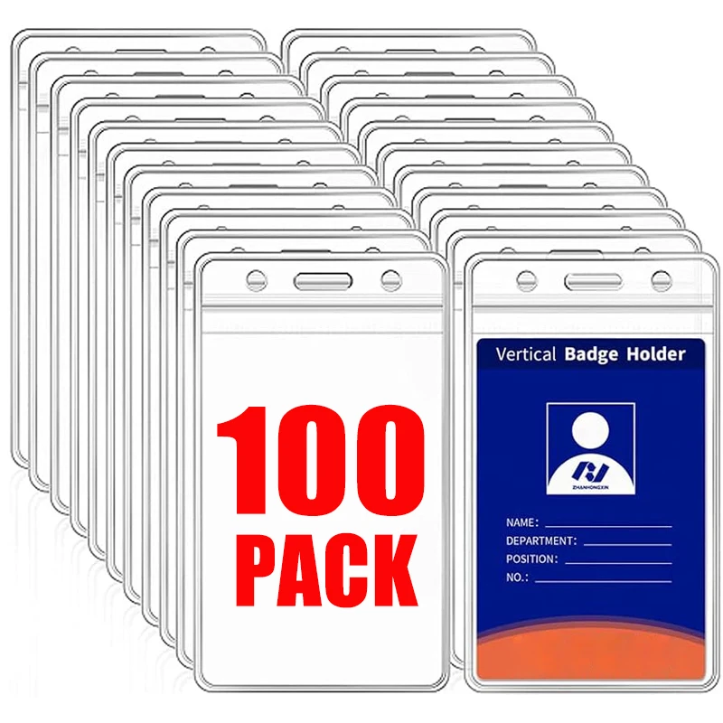 Transparent Card Holder Waterproof Plastic Protector Case Business Bus Bank Credit Card Protector ID Card Badge Holders