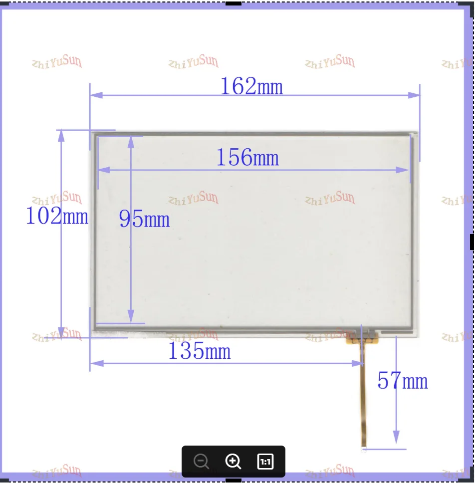 ZhiYuSun New  For 6.9 Inch  162*102mm Car DVD Player GPS Navigation LCD Display Touch Screen Panel  162*102