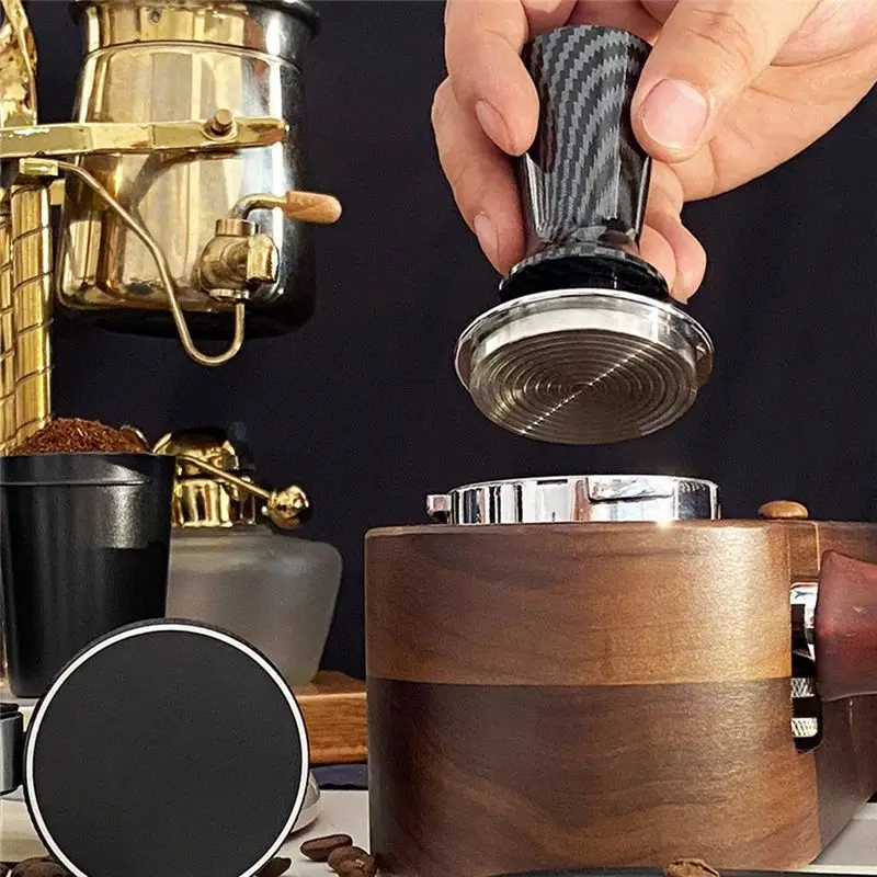 ABJT-Espresso Coffee Tamper Depth Calibrated Steady Pressure Coffee Powder Hammer Coffee Distributor Barista Tools 58Mm