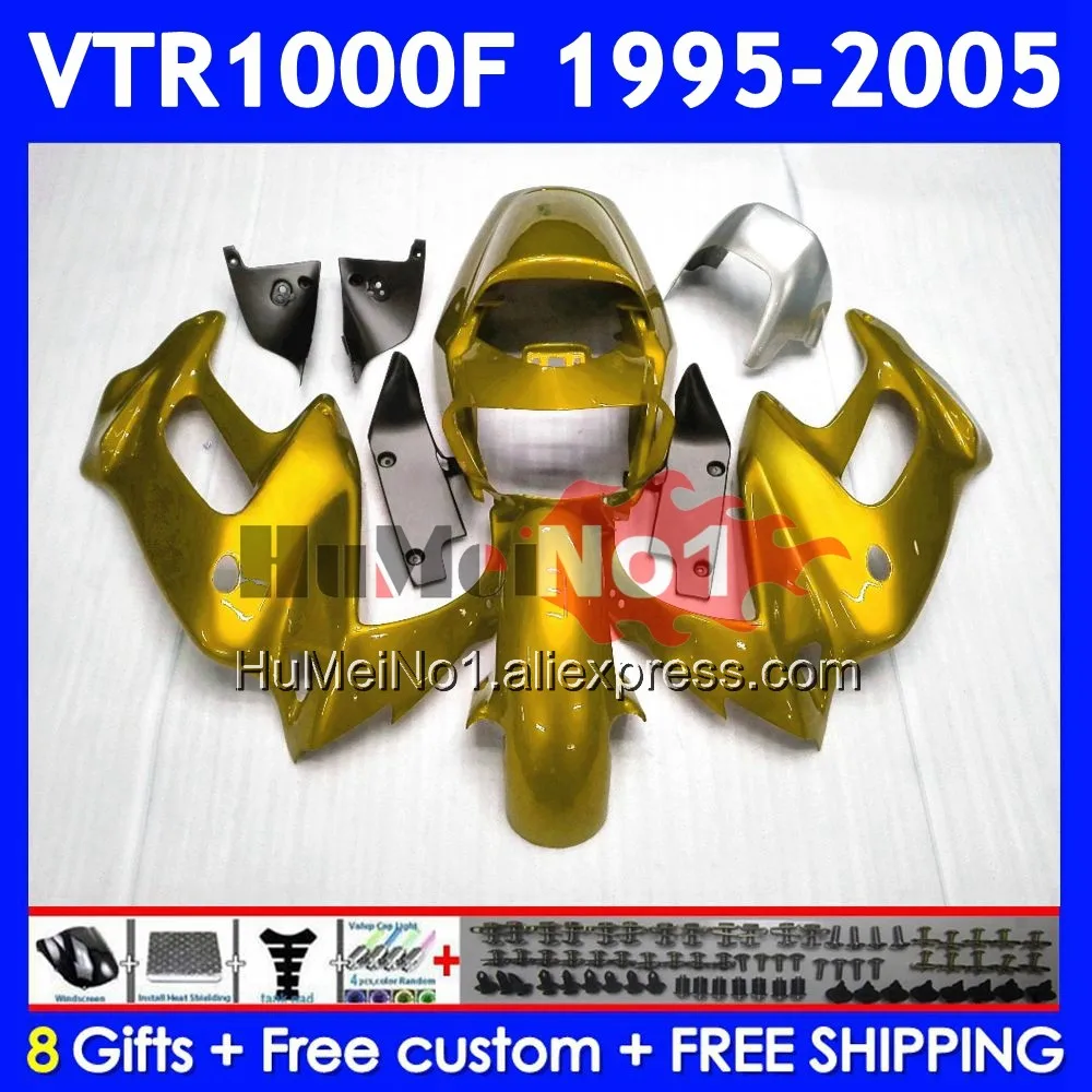 SuperHawk For HONDA VTR1000F Metal golden VTR1000 67No.165 VTR 1000 F 1000F 1995 1996 1997 1998 1999 2000 01 02 03 04 05 Fairing