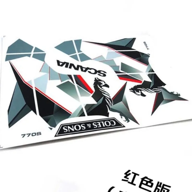 Autocollants UV Griffon pour voiture jouet, modèle de Simulation, décoration pour camion à benne basculante Tamiya RC 1/14 Scania 770S 56368 56379, 1 pièce