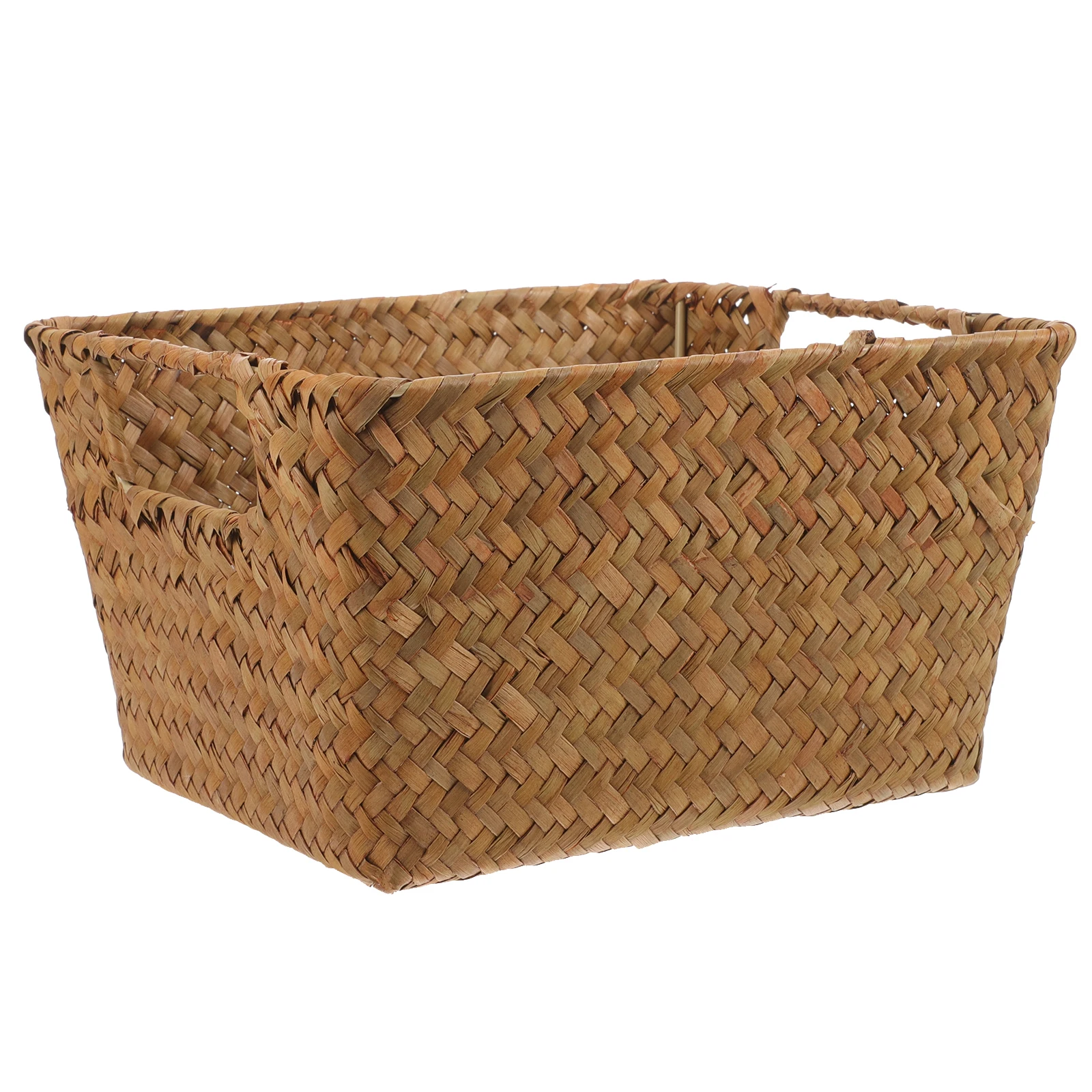 

Snack Storage Handwoven Sundries Organizer Straw Kitchen Organizer Portable with Handle for Bread Vegetable Toys Sundries