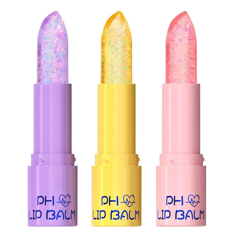 Bálsamo labial PH que cambia de Color, bálsamo labial hidratante, brillo de labios, aceite labial antiadherente, barras de labios de larga duración para uso diario para niñas