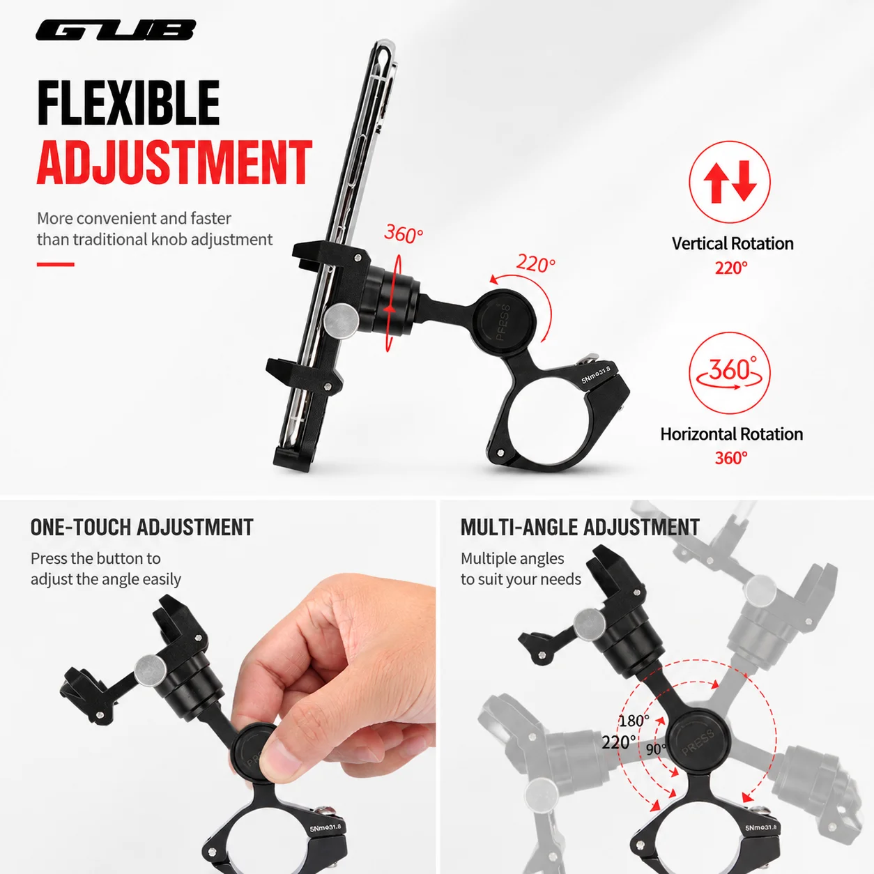 GUB PLUS 21 Bicycle Phone Hold - Phone Mount Handlebar review and price
