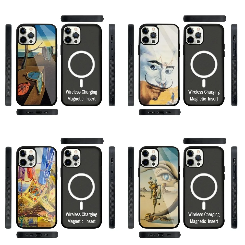 S-salvador Dali Art Phone Case Strong Magnetic For IPhone 15 14 13 Pro Max 11 12 Mini For Magsafe Wireless Charging