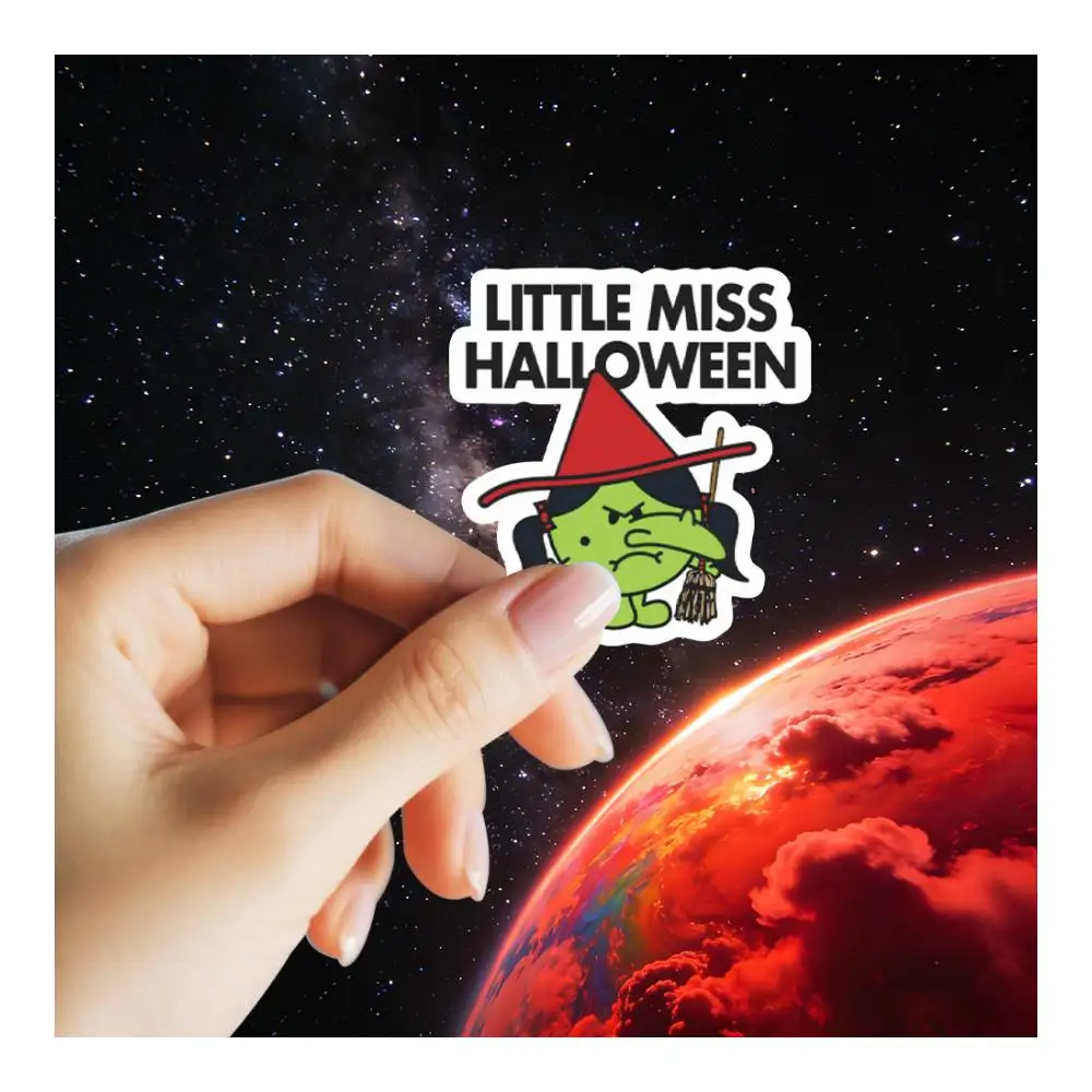 Miss Halloween Stickers, Scratch-resistant Stickers For Laptops, Backpacks, Guitars, Car Bumpers