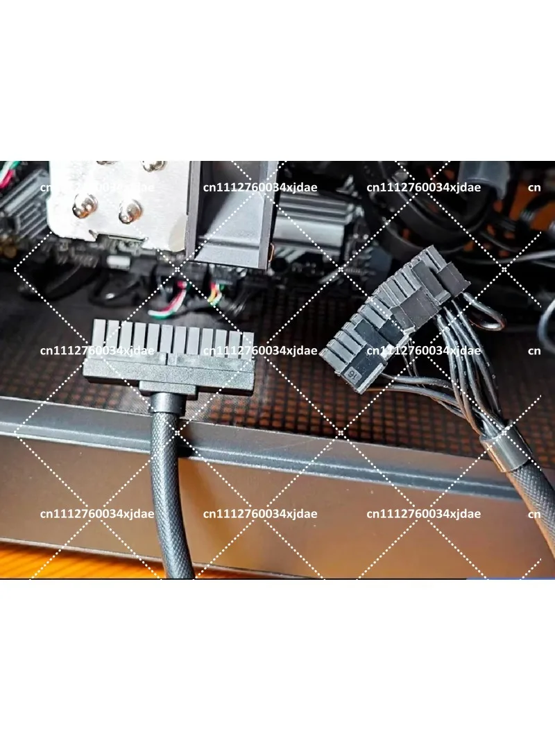 24PIN Motherboard Module Cable, Straight Super Soft Ribbon Wire, Full Module Single Line Power Supply Cord