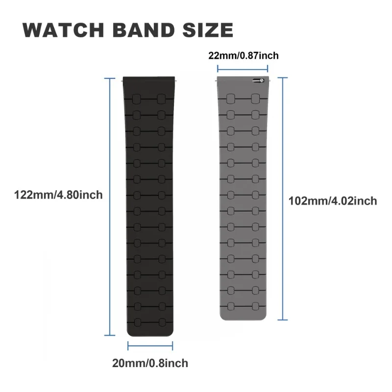 Silicone Magnetic Band for Samsung Watch 8 44mm 40mm Ultra Strap Replacement Bracelet for Galaxy Watch8 Classic 46mm Accessories