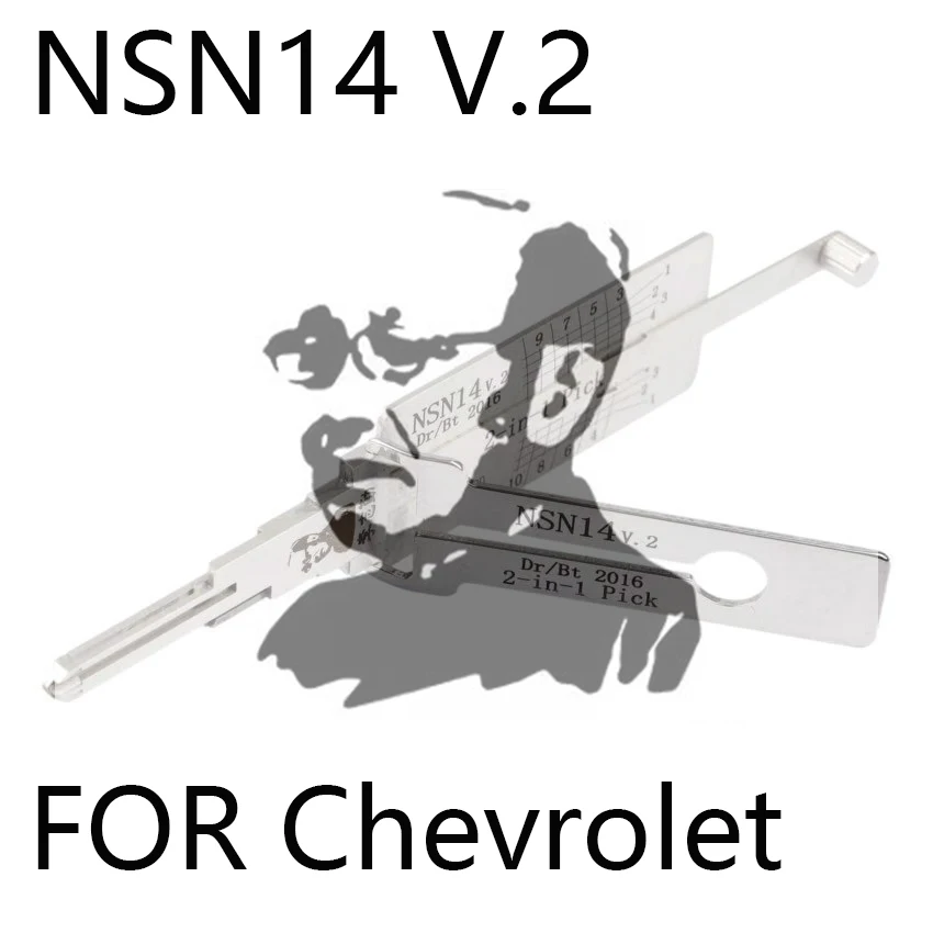 Lishi 2-In-1 LOCKSMITH TOOL NSN14 FOR Chevrolet City Express 2015 - 2017 FOR Infiniti EX35 2008 - 2013 /EX37 2013