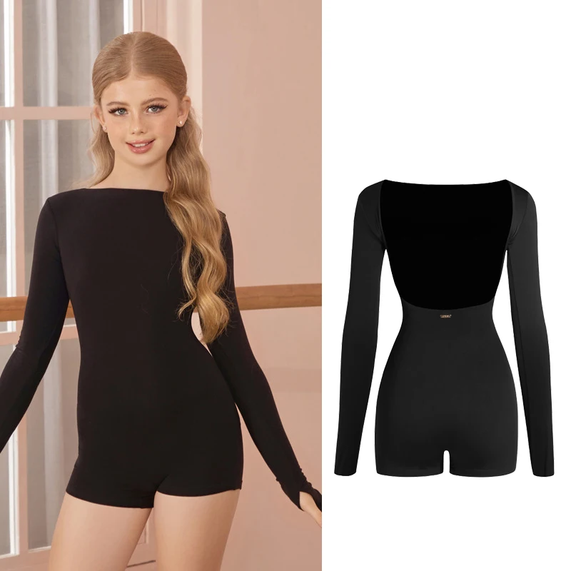 

ZYM новая одежда для латинских танцев для женщин, сексуальное боди с открытой спиной, чача-танго, детская одежда для латинских танцев DQS21257