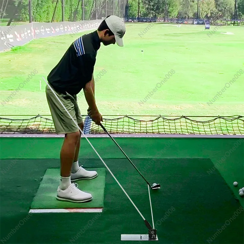 عصا تدريب على أرجوحة الجولف ومضرب الطائرة بزاوية قابلة للتعديل للمبتدئين وتصحيح وضعية التدريب ومؤشر الاتجاه