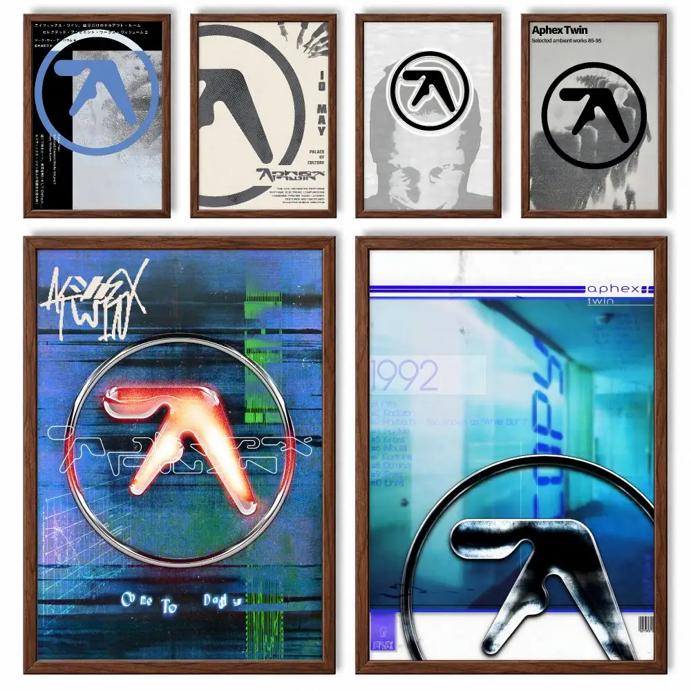 Influential Electronic Music Producer Aphex Twin Poster Self‑Adhesive Waterproof Sticker House  Coffee Bar Wall Art Home Decor