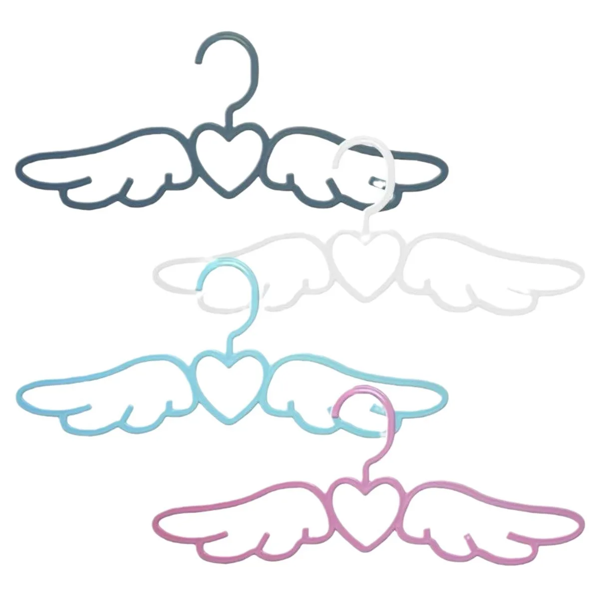 2pcs Pieces of Love Wings Clothes Hanger, Wardrobe Hanger, Cute Wardrobe Storage, Home Girl Wardrobe Organizer