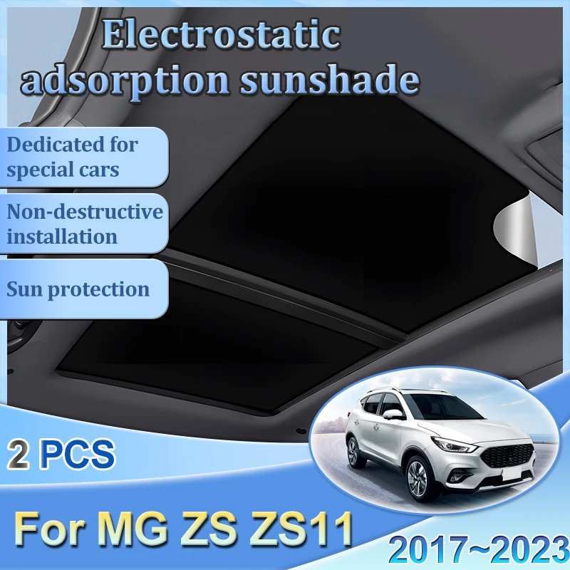 for-mg-zs-zst-zs-ev-vs-astor-zs11-2017~2023-electrostatic-suede-silicone-sunshade-sun-protection-sunroof-covers-front-rear-glass