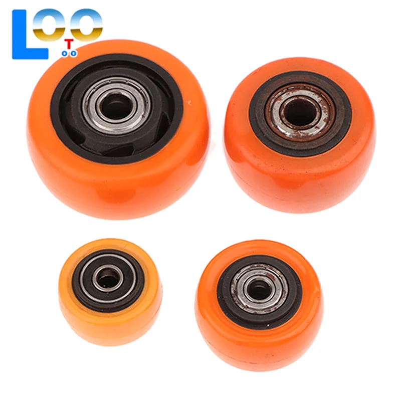 1 pz ruota girevole in PVC doppi cuscinetti capacità di carico elevata resistenza all'usura ruote per mobili accessori di ricambio