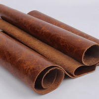 Brown real grain Cowhide leather quality A grade genuine leather soft Cow Calf skin leather whole spelt for decorate