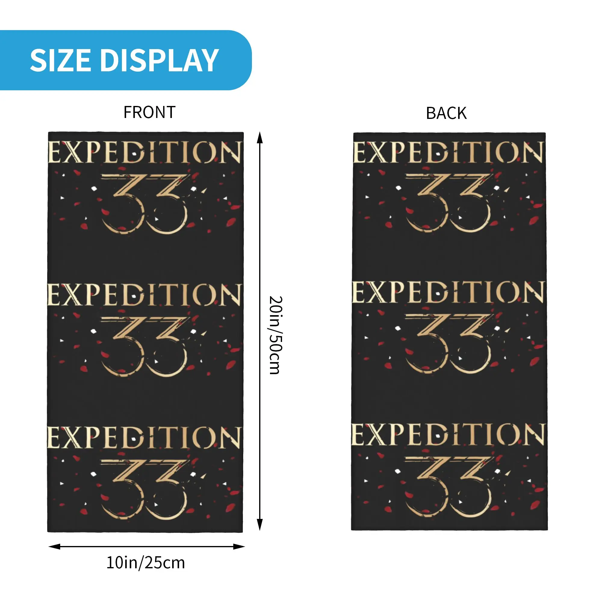 Video Game Clair Obscur Expedition 33 Winter Headband Neck Warmer Women Men Hiking Running Tube Scarf  Face Bandana Gaiter