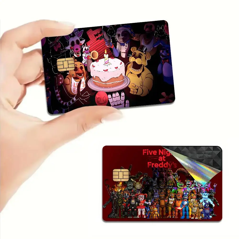 F-FNAF Five-nights-At-Freddys Anime Young Creidt Card Debit Card Sticker Film Case Front Tape for Small Big Chip No Chip