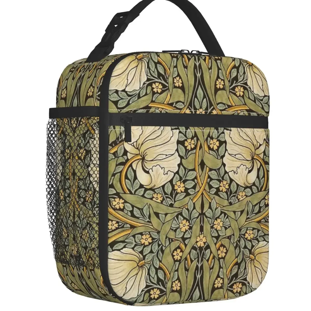 William Morris Pimpernel Insulated Lunch Bag for Camping Travel Floral Textile Pattern Waterproof Cooler Thermal Lunch Box Kids