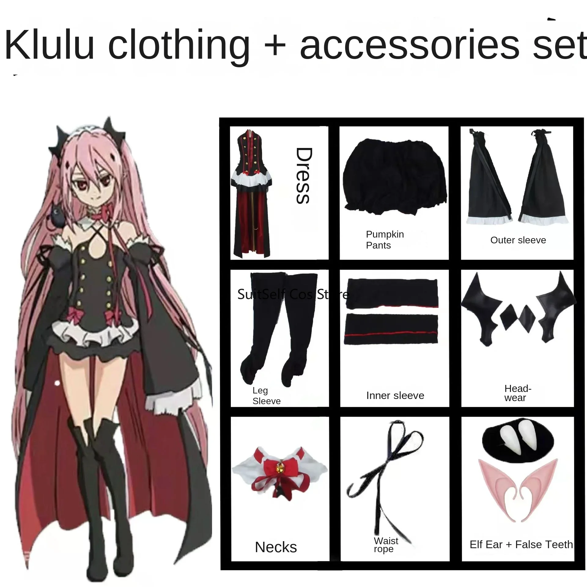 Krul Tepes Cosplay Seraph końca Owari no Seraph kostiumy jednolita peruka Cosplay Anime czarownica wampir kostium na Halloween kobiety