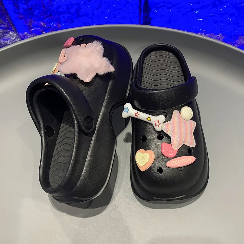 Children Sandals for Girls 2024 Summer New Fashion Comfortable Thick Sole Anti-slippery Casual Tredny Korean Style Beach Shoes