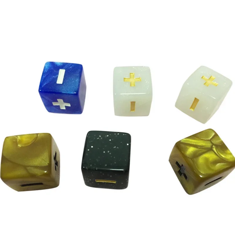 10 PCS Addition/Subtraction Symbol Dice Operation Assistant Props Direction Educational Dice Accessories 16mm