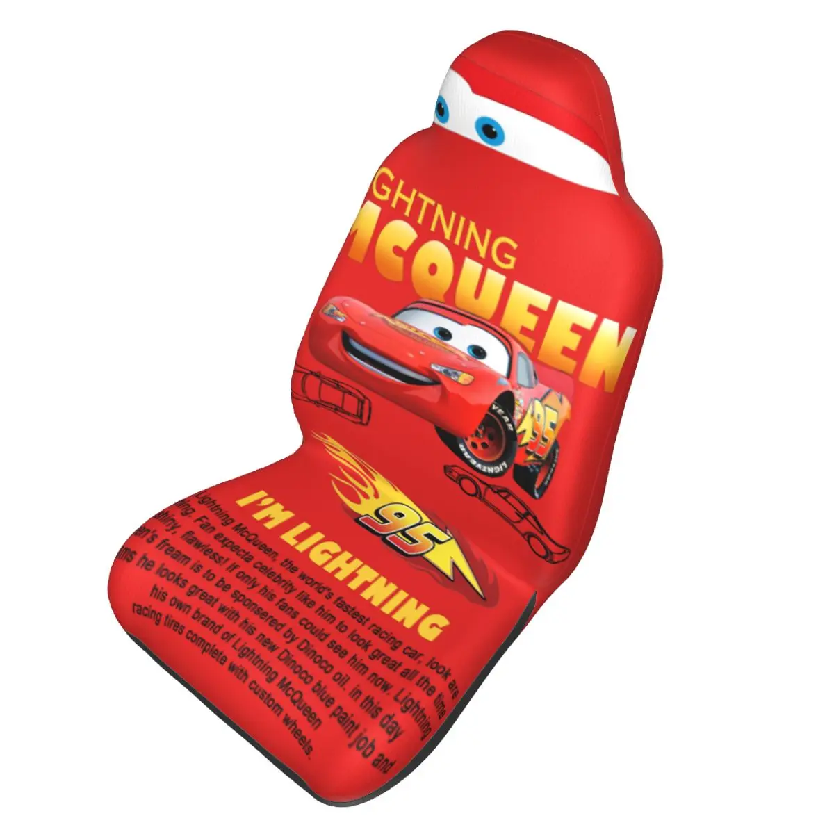 Sally relâmpago mcqueen 95 capa de assento de carro durável capas de assento 1 peça universal apto para caminhões carros sedans