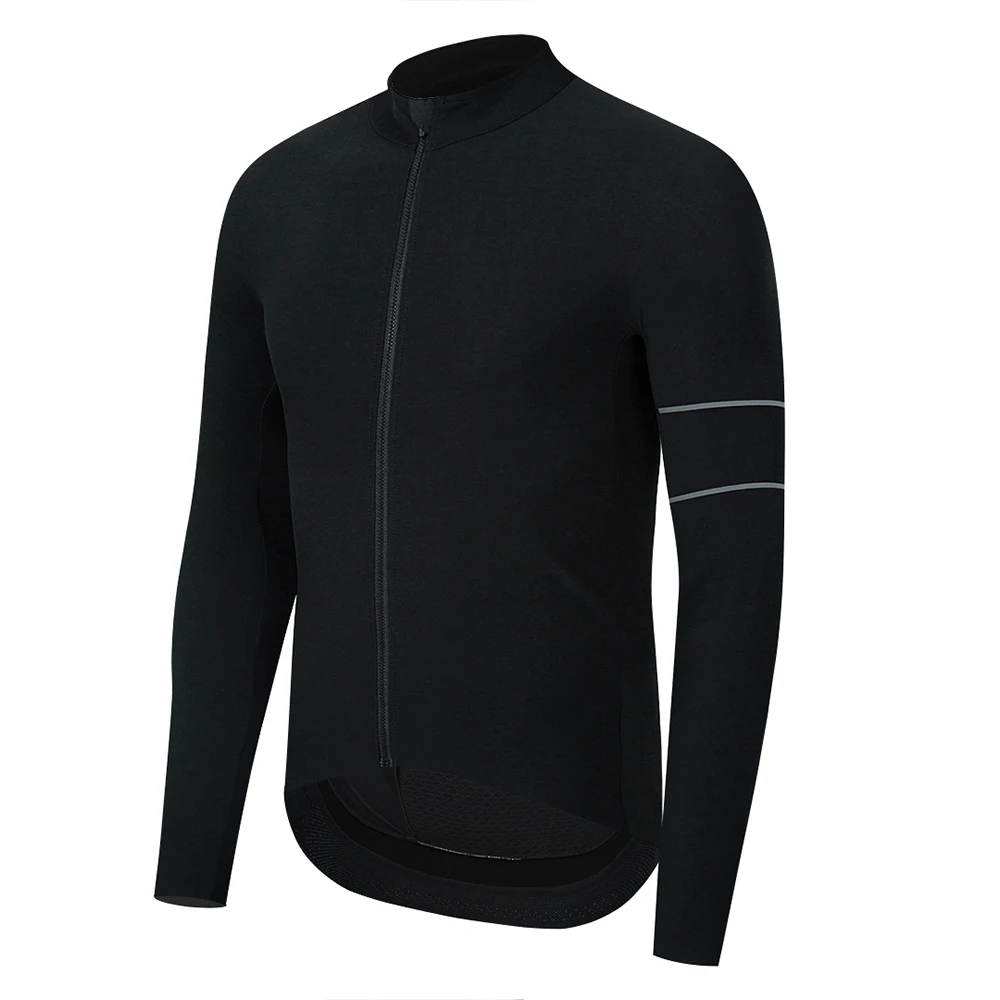 YKYWBIKE Radtrikot 10-20 ° C Herbst Langarm Rennrad Kleidung Thermo Fleece Wärme MTB Fahrrad Jersey – Detail 11