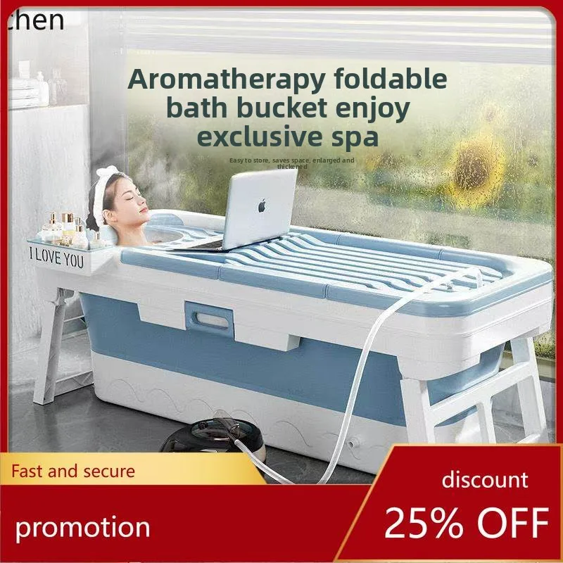

YFY bath bucket - foldable adult bathtub for home use, full body steaming, large capacity tub, bath basin, shower basin