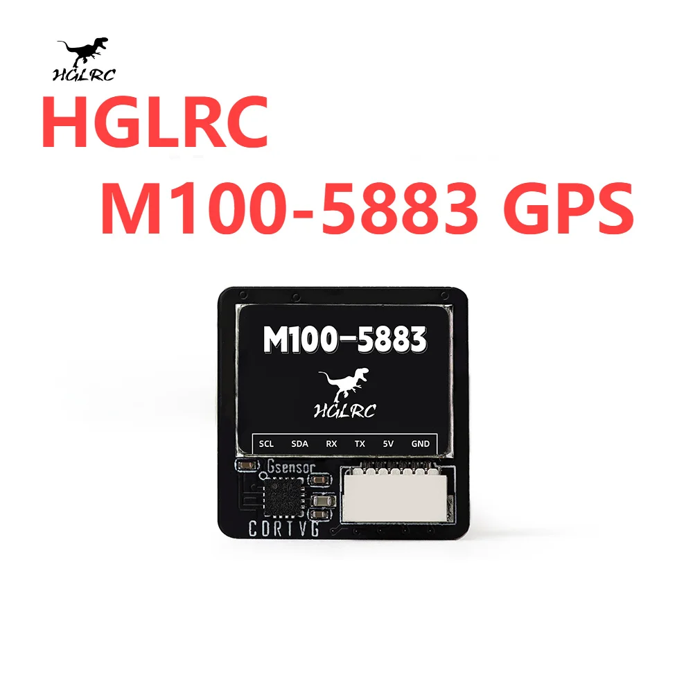 HGLRC M100-5883 M100-MINI M10 GPS Module with Compass Ceramic Antenna on-board LED Indicators 21x21mm RC Airplane FPV Long Range