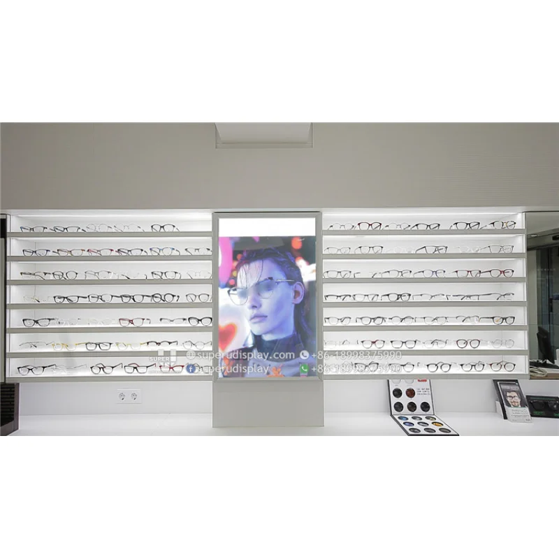 (customized)Latest Attractive Optical Retail Stores Frame Unique Display Ideas Glasses Display Rack Eyewear Shopfitting