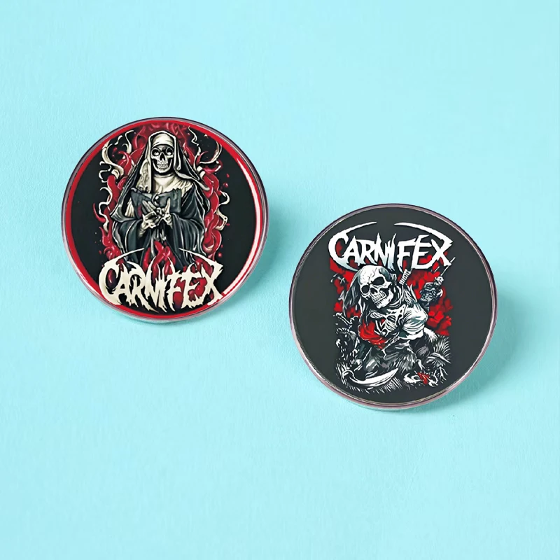 

Новая американская брошь Carnifex Band, поп-рок, музыка, металлический значок, булавка для рюкзака, сумка для одежды, аксессуары, подарок другу