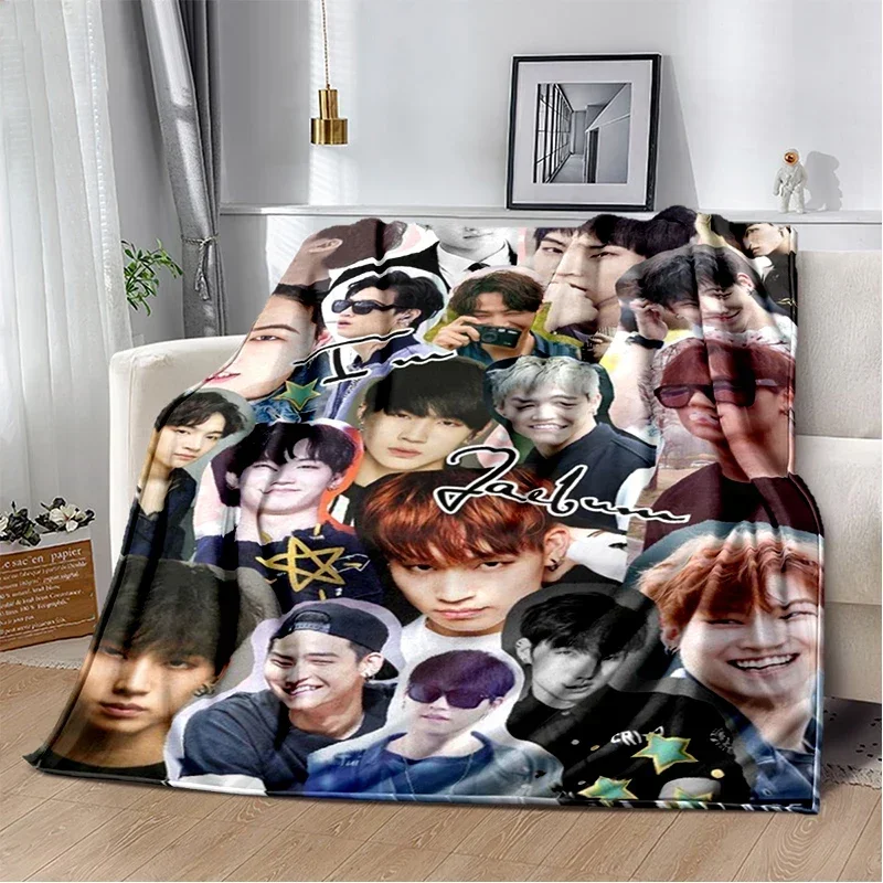 Band Group GOT7&Wang Jia'er Blanket, Home Office Leisure Sofa Blanket, Multifunctional Travel Warm Blanket Gift Blanket