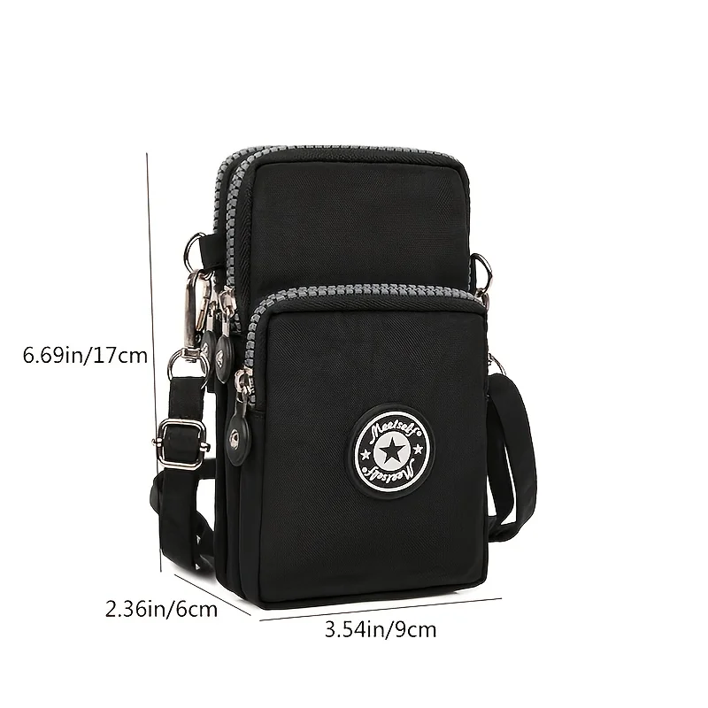 Crossbody Vertical Mobile Phone Bag Women Hanging Arm Elderly Cell Phone Bag Neck Cloth Bag Portable for Walking Small Bag