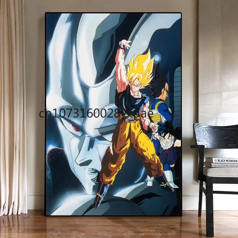 Classic Bandai Anime Dragon Ball HD Poster Goku Gohan Vegeta Piccolo Friza Retro Canvas Painting Print Wall Art Children Gift