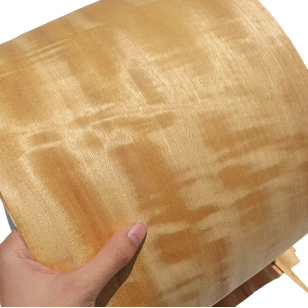 Length:2.5meters Width:180mm T:0.5mm Natural Golden Shadow Solid Wood Veneer Speakers Guitars Furniture Home Decor Sheets