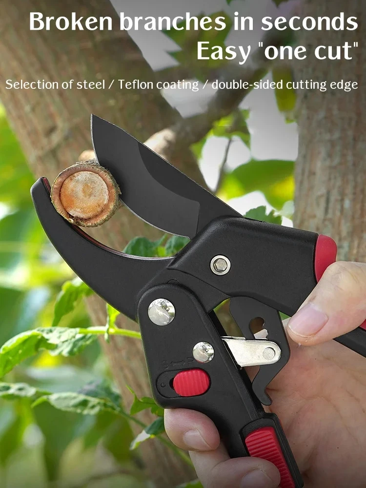 1/2pcs Scissor For Pruning SK5 Steel Garden Shears Pruning Shears Labor-saving Ratchet Trees Scissors Branch Trimmer Tools