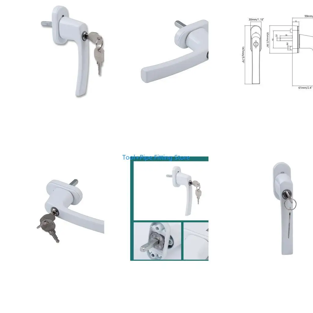F92B Industrial Lockable Handle Locking Mechanism Convenient Lockable Window Handle Simple Installation for Added Safety