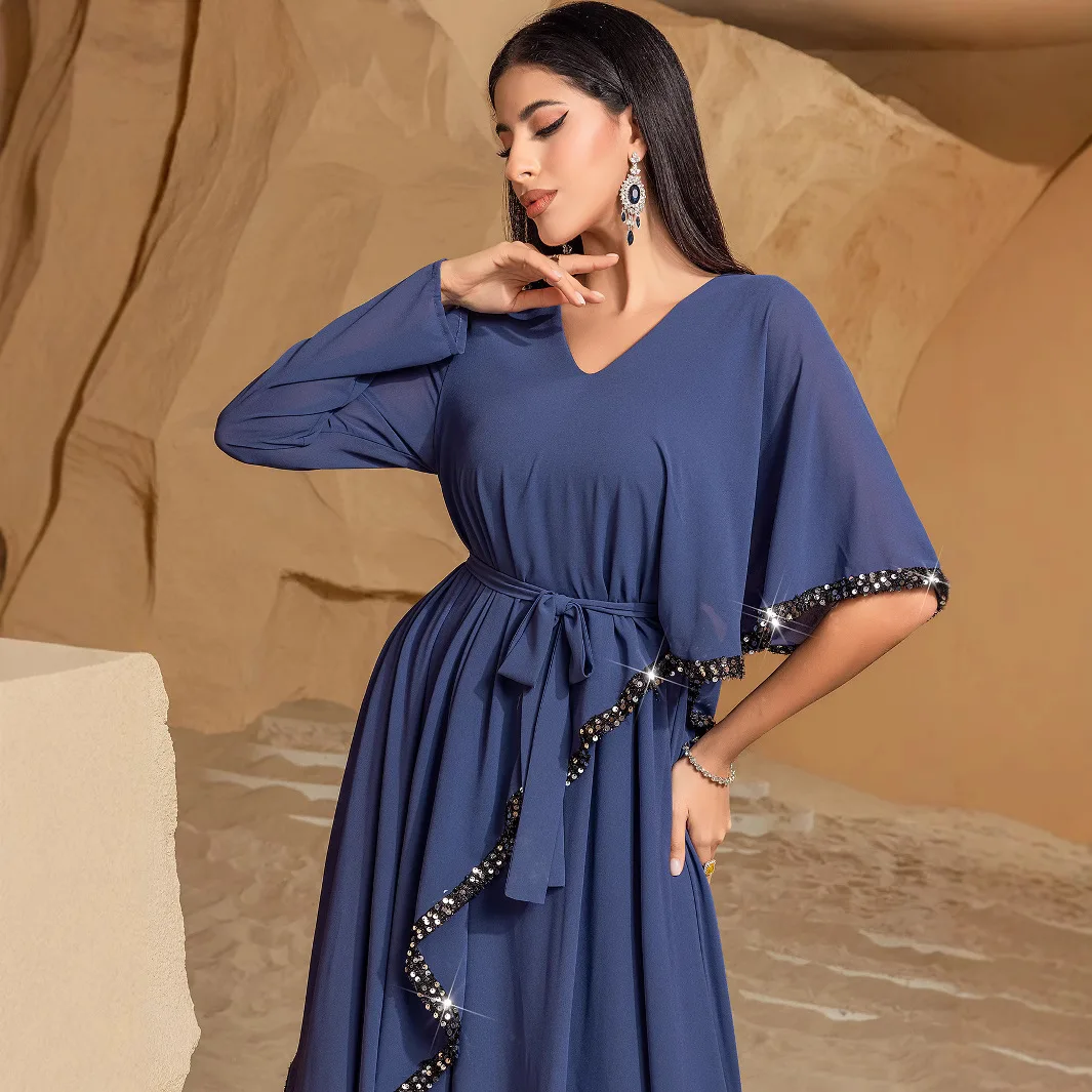 Ba9013 camada dupla chiffon irregular fino branco capa vestido para festa reunião temperamento vestido robe feminino