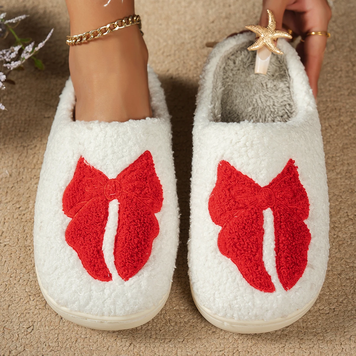 دافئ مريح المرأة داخلي القوس النعال لطيف هدية المضادة للانزلاق الشتاء المنزل موضة الفتاة لينة وحيد غرفة نوم أفخم الأزواج الأحذية