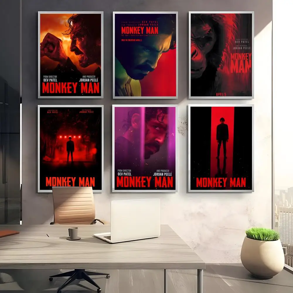 M-Monkey Man لوحة فيلم مثيرة للخط قماشية: تجعد مجاني مقاوم للماء ومتين لجميع الفضاء لتزيين الحائط